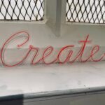 The word "create" representing how to create content pillars