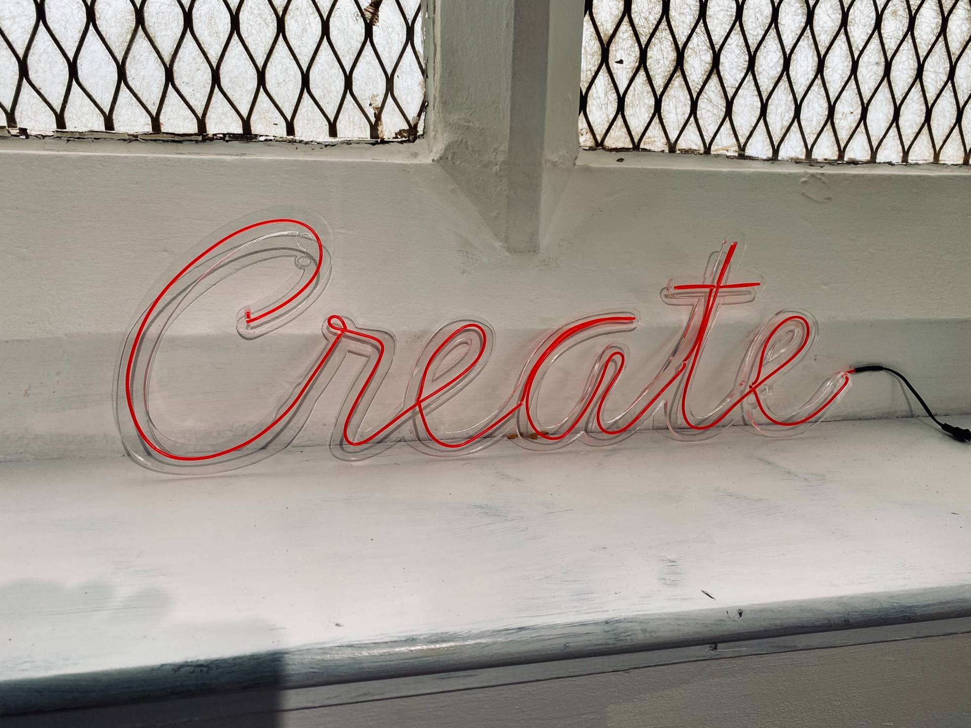 The word "create" representing how to create content pillars