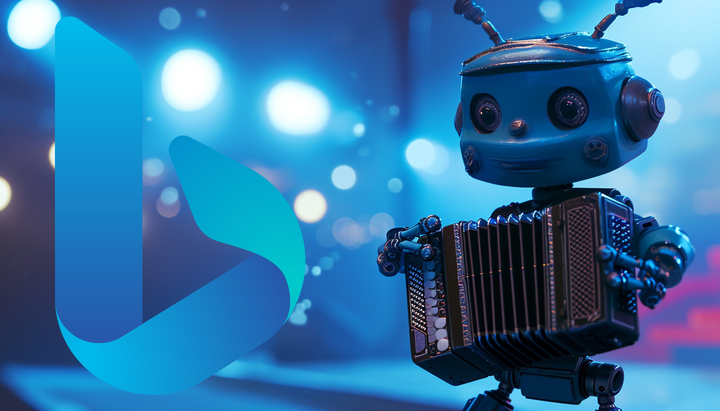 Bing Robot Playing Accordion