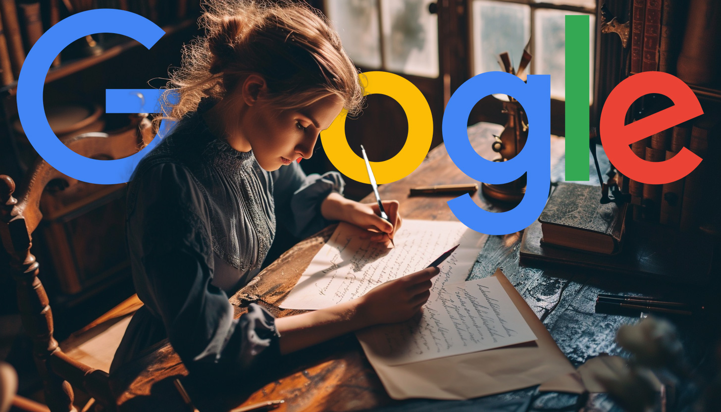 Female Calligrapher Google Logo