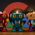 Google Robot Shabbat Candles