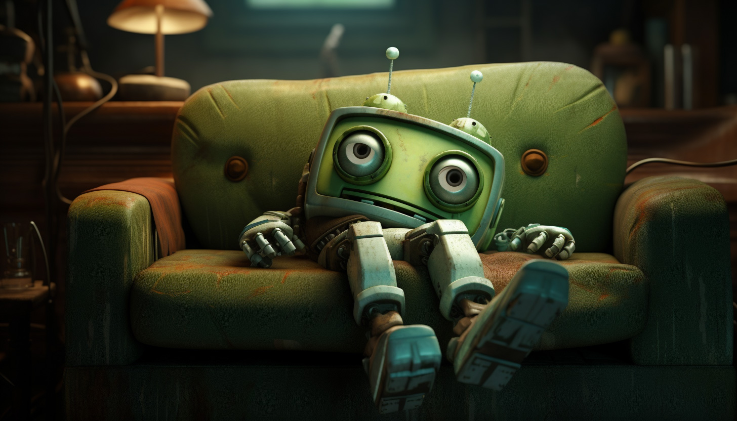 Lazy Green Robot Sofa