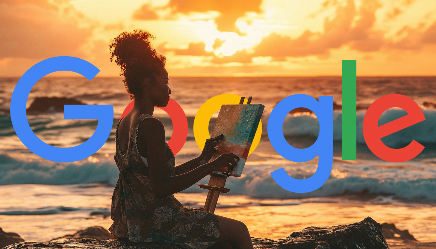 Painter Google Logo Sunset