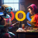 Robot Artist Painter Google Logo