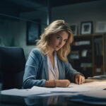 Woman Working At Agency