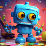 Bing Robot Colorful Crayons