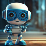 Bing Robot Holding Phone