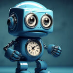Blue Bing Robot Watch
