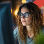 Woman Agency Working Computer Google Logo