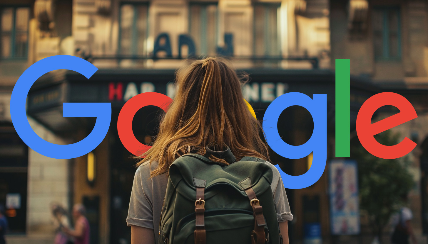 Woman Hotel Street Google Logo