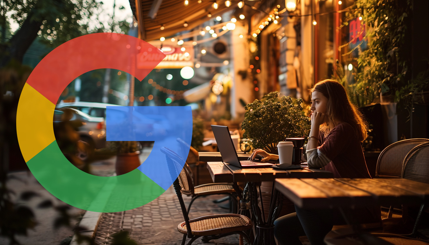 Woman Working Ukraine Google Logo