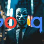Business Man Hacker Mask Google Logo