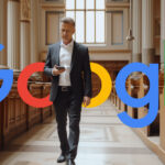 Lawyer Checking Phone Court Google Logo