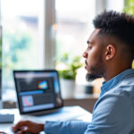 Man Working At Computer