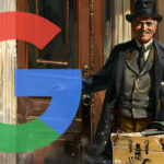 Sales Man Old Fashion Google Logo