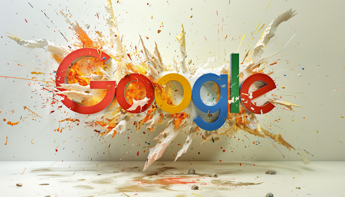 Google Logo Exploding