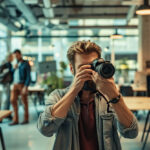 Photographer In Agency Office