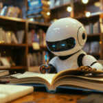 White Robot Writing