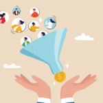Diverse customer segments funneled into revenue streams through full-funnel SEO.