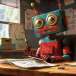 Google Robot Taking Notes Classroom