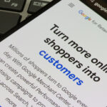 Google Performance Max advertising campaigns is seen on the webpage of Google for Retail on a smartphone.