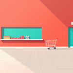 An editorial image of a shopping cart