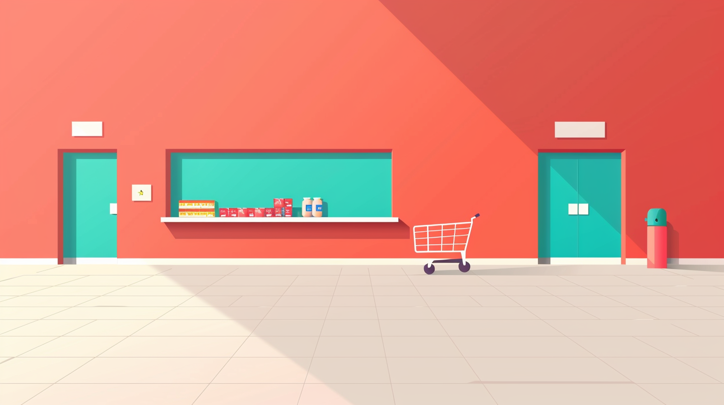 An editorial image of a shopping cart