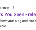 Meta description example in Google