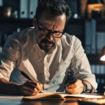 Male Goatee Writer Writing