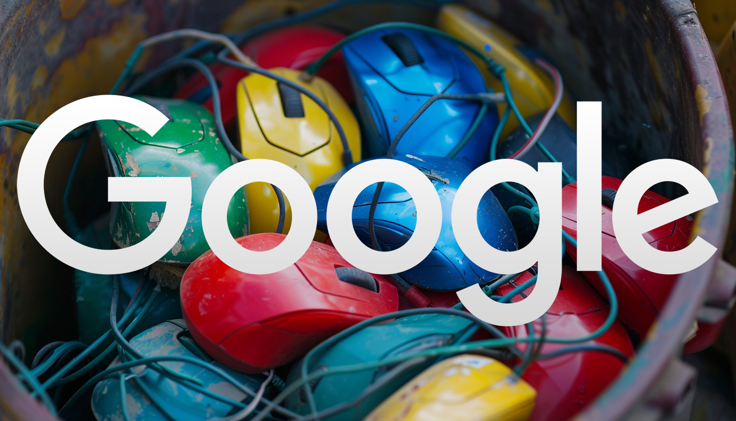 Google Computer Mice Garabage Can