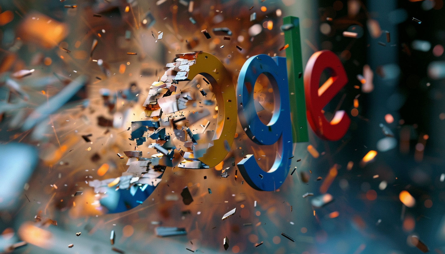 Broken Apart Google Logo