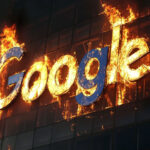 Google Logo Fire Building Sign