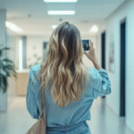 Woman Taking Photo In Agency